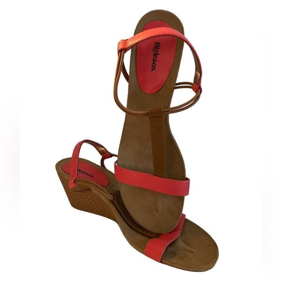 STYLE & CO CORAL STRAPPY WEDGE SANDALS - Picture 3 of 8